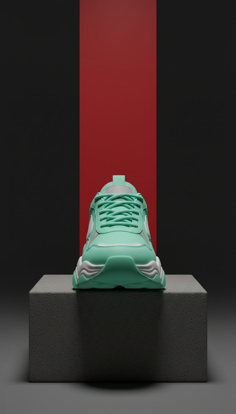 Neon Mint Statement Sneakers